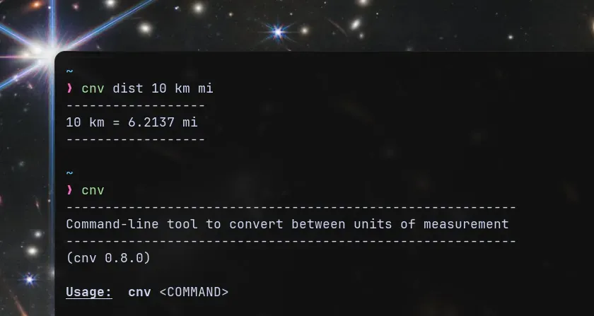 CLI Unit Converter in Rust